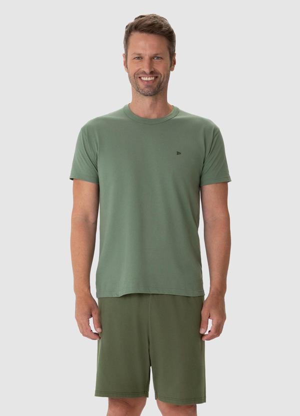 Malwee - Pijama Masculino Curto em Algodão Verde