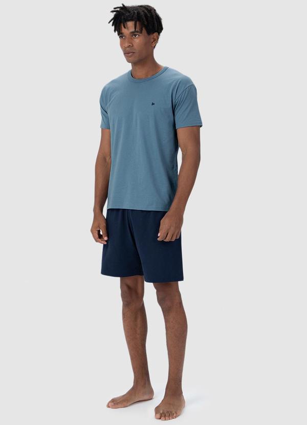 Malwee - Pijama Masculino Curto em Malha Azul 2