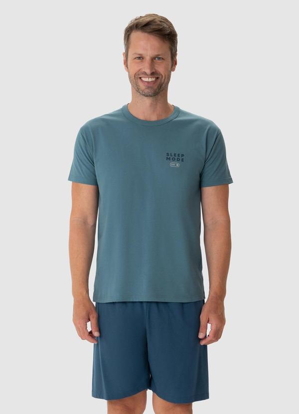 Malwee - Pijama Masculino Curto Sleep Mode Azul