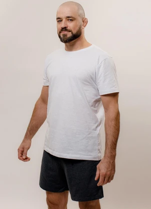 Piante Pijamas - Pijama Masculino Manga Curta Algodão Branco - PIANTE PIJAMAS