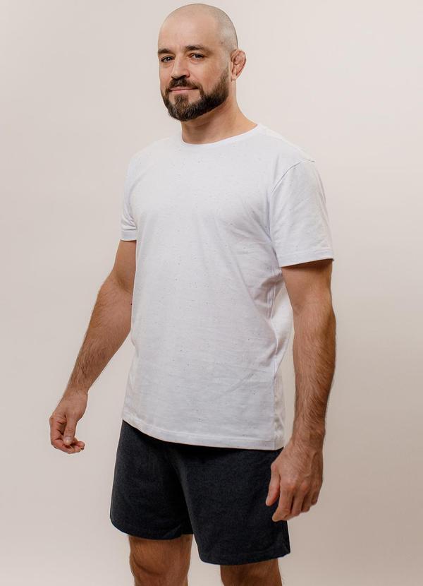 Piante Pijamas - Pijama Masculino Manga Curta Algodão Branco
