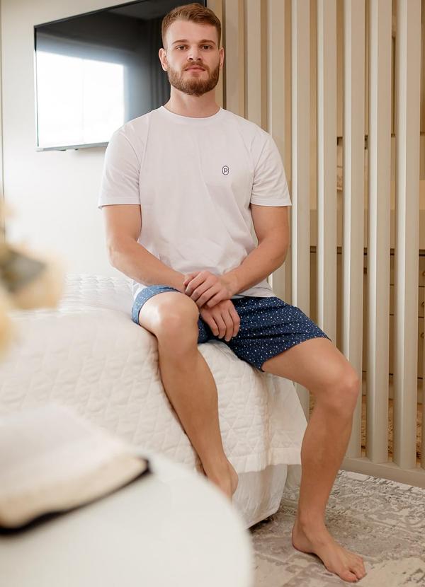 Piante Pijamas - Pijama Masculino Manga Curta Algodão Branco 3