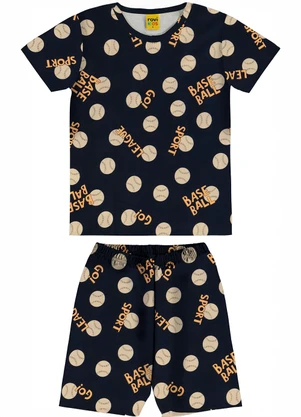 Rovi Kids - Pijama Meia Malha Azul - ROVI KIDS