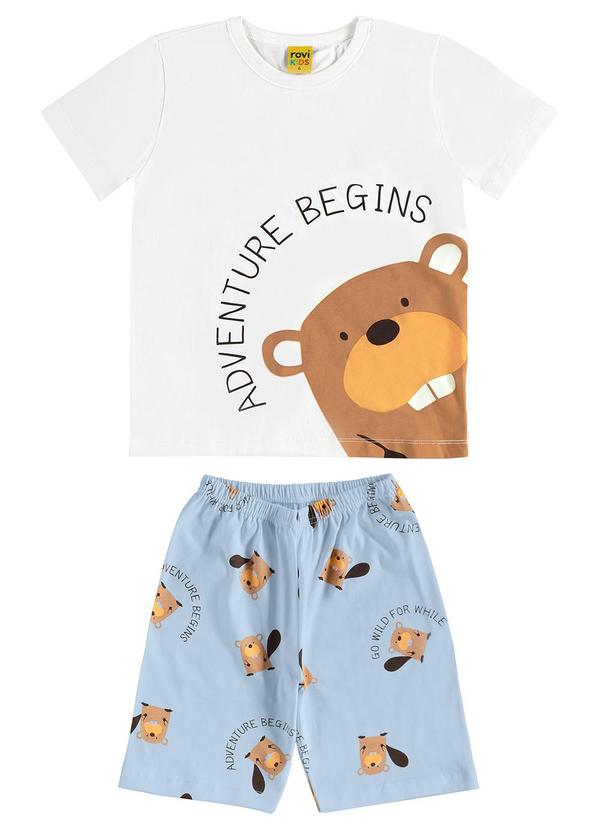 Rovi Kids - Pijama Meia Malha Branco 1