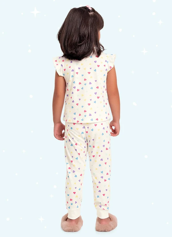 Fakini Kids - Cj.Pijama Blusa/Calca Bege 2