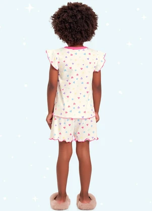 Fakini Kids - Cj.Pijama Blusa/Short Bege - FAKINI KIDS