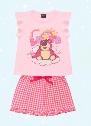 Fakini Kids - Cj.Pijama Blusa/Short Lotso Rosa - FAKINI KIDS