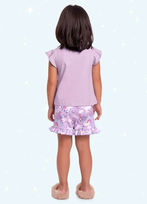 Fakini Kids - Cj.Pijama Blusa/Short Roxo - FAKINI KIDS