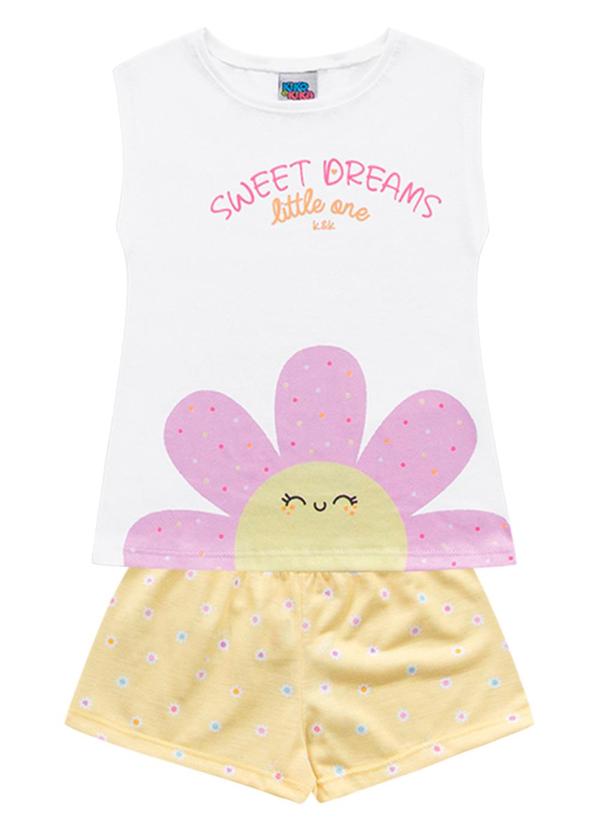 Kiko e Kika - Conjunto Blusa e Shorts Branco