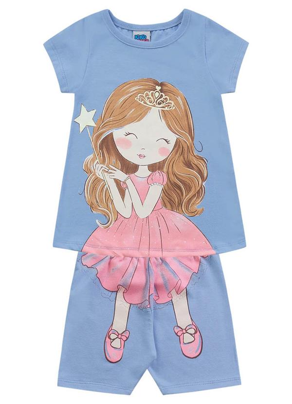 Kiko e Kika - Conjunto Pijama Blusa e Shorts Azul