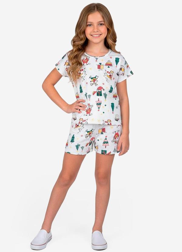 Select - Conjunto Infantil Blusa com Shorts Bege
