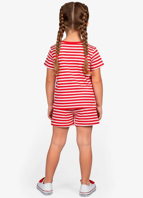 Select - Conjunto Infantil Blusa com Shorts Vermelho 2