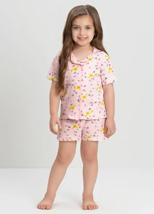 Up Baby - Conjunto Menina com Blusa e Short Rosa - UP BABY