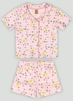 Up Baby - Conjunto Menina com Blusa e Short Rosa - UP BABY