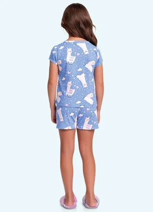 Fakini Kids - Conjunto Pijama Blusa e Short Azul - FAKINI KIDS