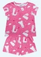 Fakini Kids - Conjunto Pijama Blusa e Short Azul - variação: Rosa