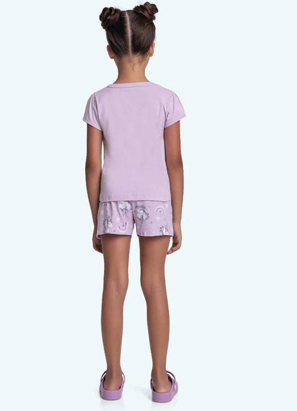 Fakini Kids - Conjunto Pijama Blusa e Short Roxo 2