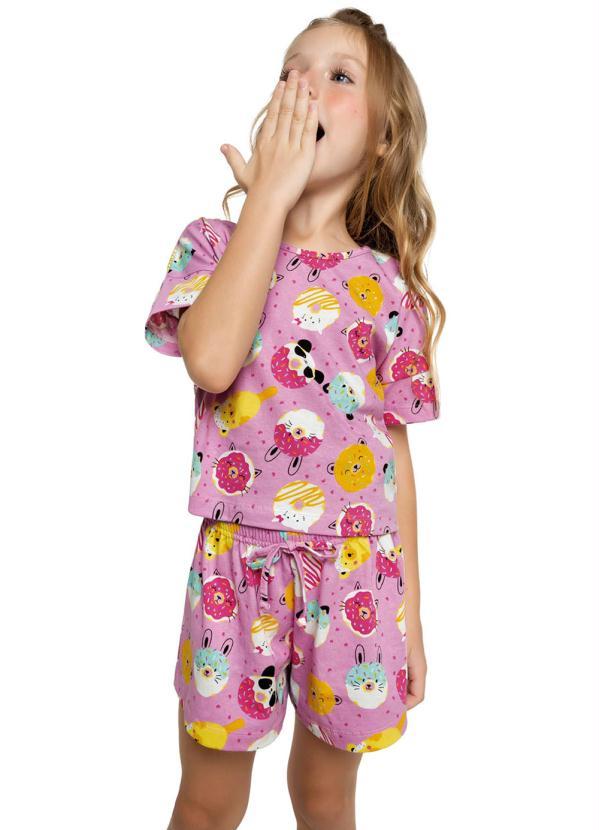 Trick Nick - Conjunto Pijama Infantil Donuts Rosa