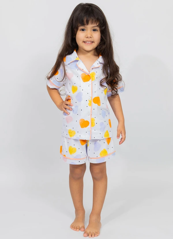 Piante Pijamas - Pijama Americano Infantil Algodão Branco