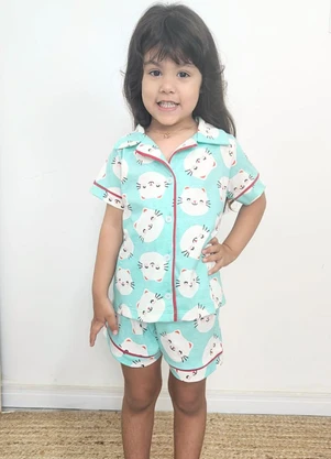 Piante Pijamas - Pijama Americano Infantil Algodão Verde - PIANTE PIJAMAS