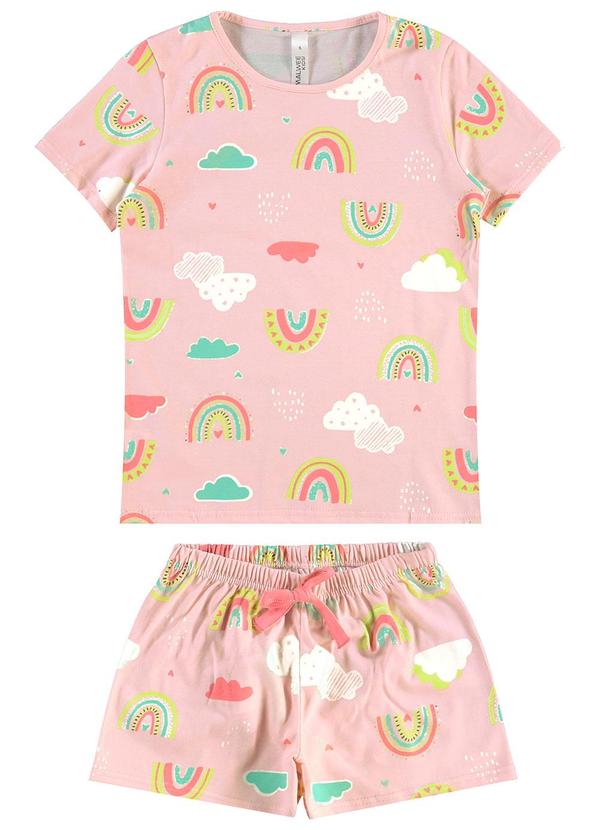Malwee Kids - Pijama Arco-Íris Brilha no Escuro Rosa 3