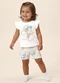 Malwee Kids - Pijama Unicórnio que Brilha no Escuro Azul Claro - variação: Off White