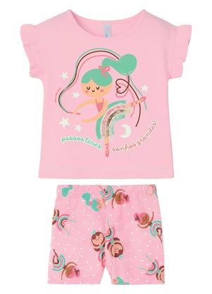 Malwee Kids - Pijama Bailarina que Brilha no Escuro Rosa Claro - MALWEE KIDS