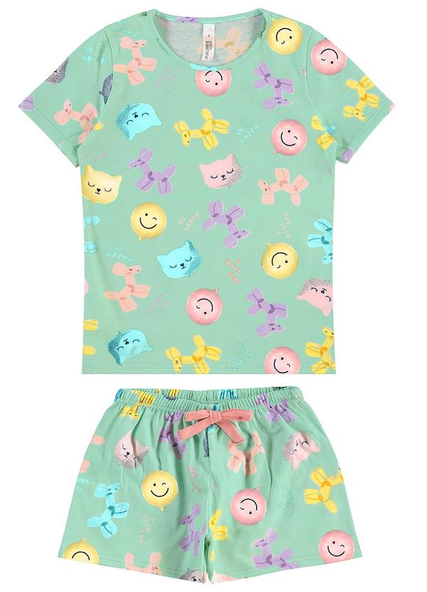 Malwee Kids - Pijama Bichinhos Brilha no Escuro Verde