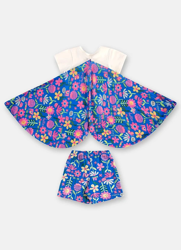 Up Baby - Pijama Blusa com Asas e Short Branco 4