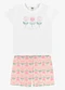 Rovi Kids - Pijama Blusa com Shorts Infantil Branco - variação: Branco
