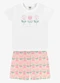 Rovi Kids - Pijama Blusa com Shorts Infantil Branco - variação: Branco