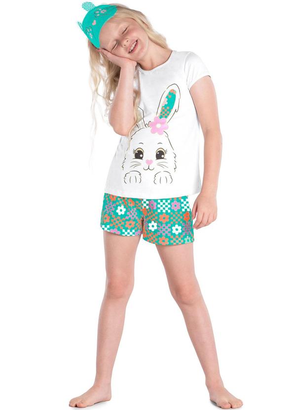 Kyly - Pijama Brilha no Escuro Infantil Menina Branco