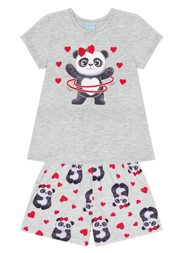 Kyly - Pijama Brilha no Escuro Infantil Menina Cinza
