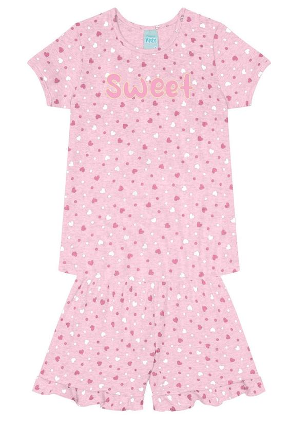 Kyly - Pijama Brilha no Escuro Infantil Menina Rosa