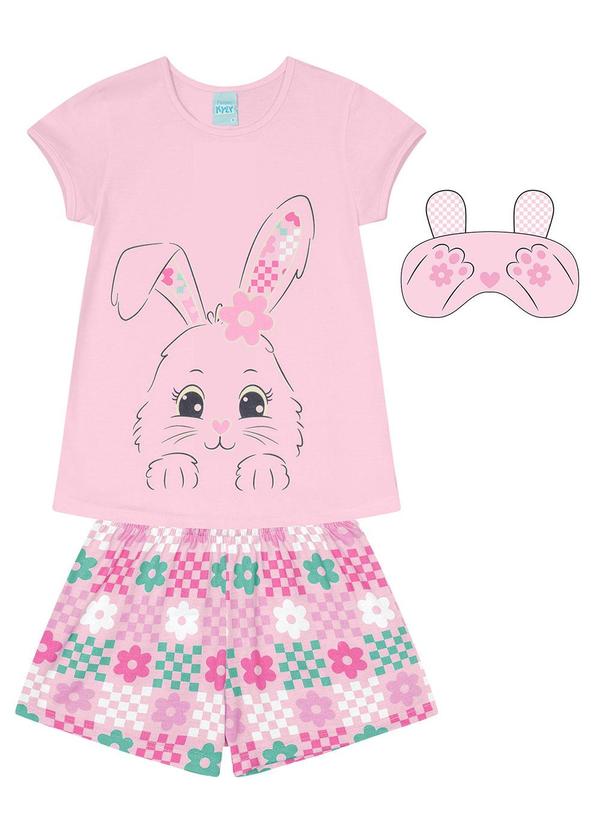 Kyly - Pijama Brilha no Escuro Infantil Menina Rosa