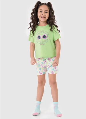 Malwee Kids - Pijama Bring Me Sunshine Brilha no Escuro Verde - MALWEE KIDS