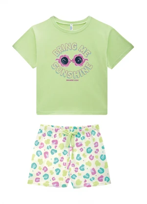 Malwee Kids - Pijama Bring Me Sunshine Brilha no Escuro Verde - MALWEE KIDS