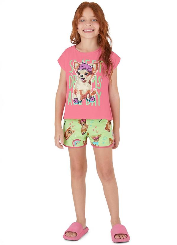 Malwee Kids - Pijama Cachorrinha que Brilha no Escuro Rosê