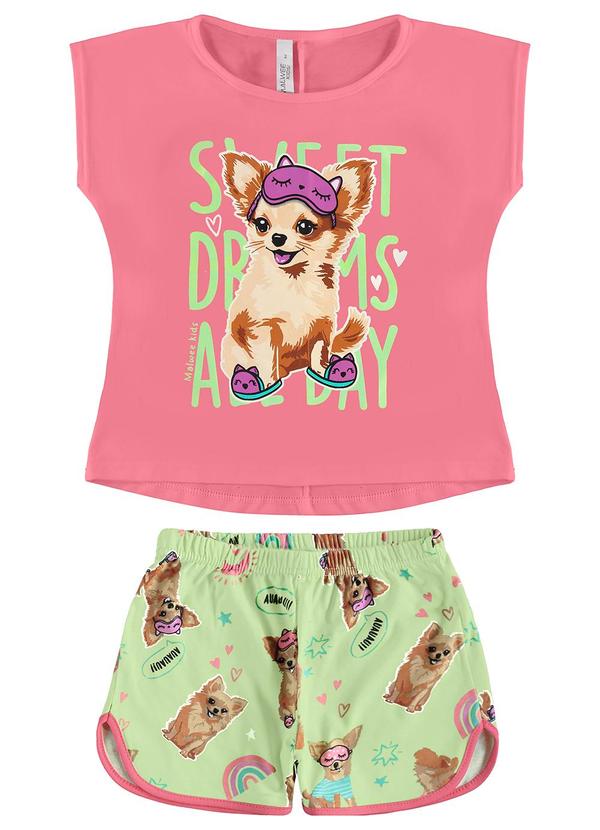 Malwee Kids - Pijama Cachorrinha que Brilha no Escuro Rosê 2