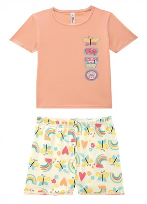 Malwee Kids - Pijama Color And Joy que Brilha no Escuro Coral - MALWEE KIDS