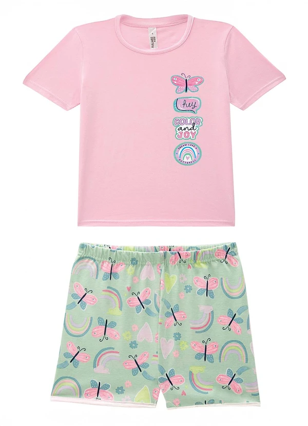 Malwee Kids - Pijama Color And Joy que Brilha no Escuro Rosa
