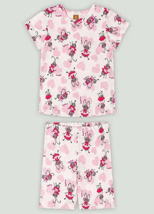 Pijama com Blusa e Ciclista Up Baby Branco - UP BABY