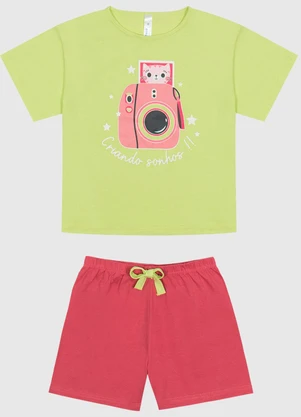 Malwee Kids - Pijama Criando Sonhos Menina Verde Claro - MALWEE KIDS