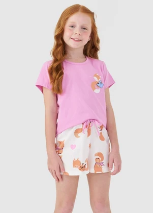Rovitex - Pijama Curto Infantil Rosa - ROVITEX