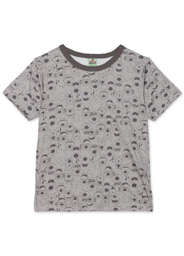 Lilica Ripilica - Pijama Curto Infantil Unissex Cinza 2