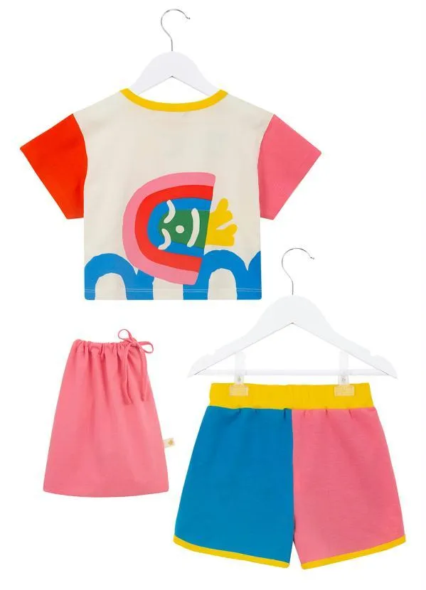 Fábula - Pijama de Menina Sonhar Colorido Branco 2