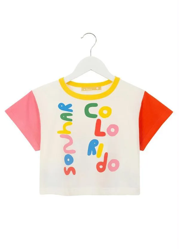 Fábula - Pijama de Menina Sonhar Colorido Branco 3