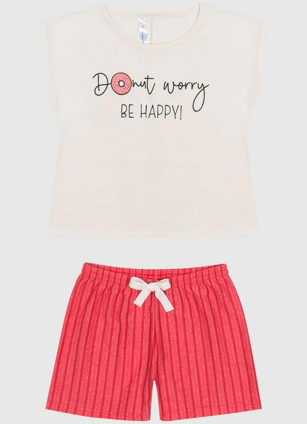 Malwee Kids - Pijama Donut Worry Menina Off White