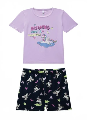 Malwee Kids - Pijama Dreaming que Brilha no Escuro Lilás - MALWEE KIDS