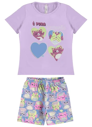 Malwee Kids - Pijama é Pura Diversão Lavanda - MALWEE KIDS